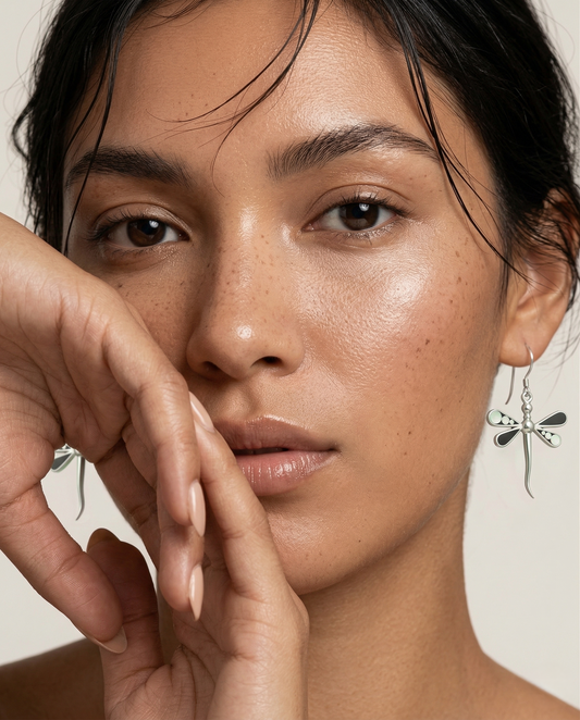 Dragonfly Black Onyx Earrings
