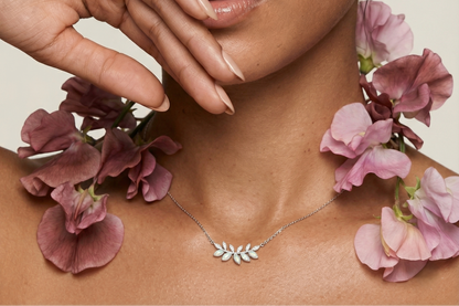 Daphne White Opal & Crystal Necklace